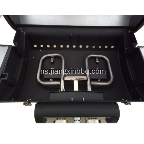 Aluminium Die-Cast Aloi 2 Pembakar Gas Grill